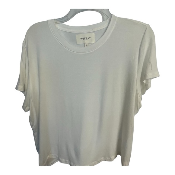 Wheat White Crop Relaxed Short Sleeve Tee - Picture 3 of 5
